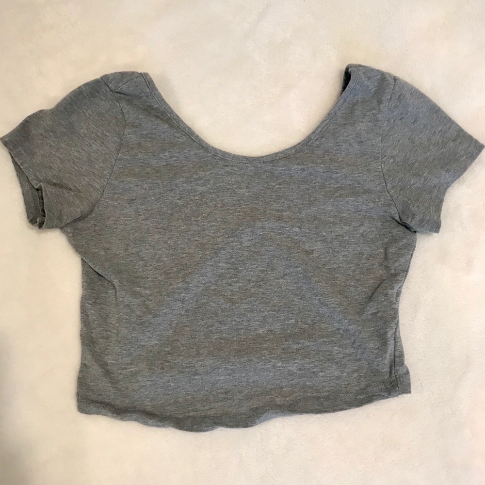 Brandy Melville Grey Crop Top (ONE SIZE)
